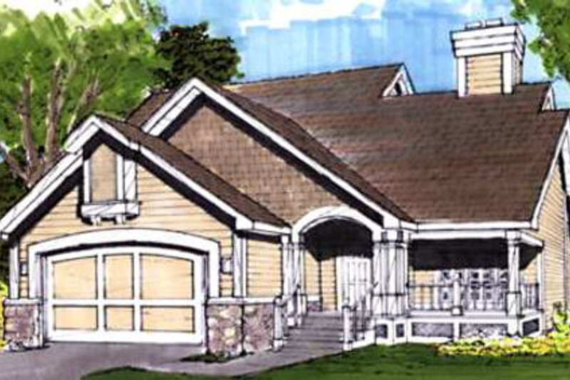 Country Style House Plan - 3 Beds 2 Baths 1465 Sq/Ft Plan #320-351