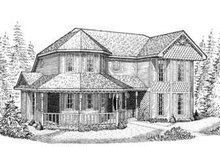 Dream House Plan - Victorian Exterior - Front Elevation Plan #410-216