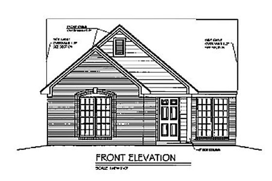 Exterior - Other Elevation for Traditional House Plan #329-108 - 2 bed, 2 bath