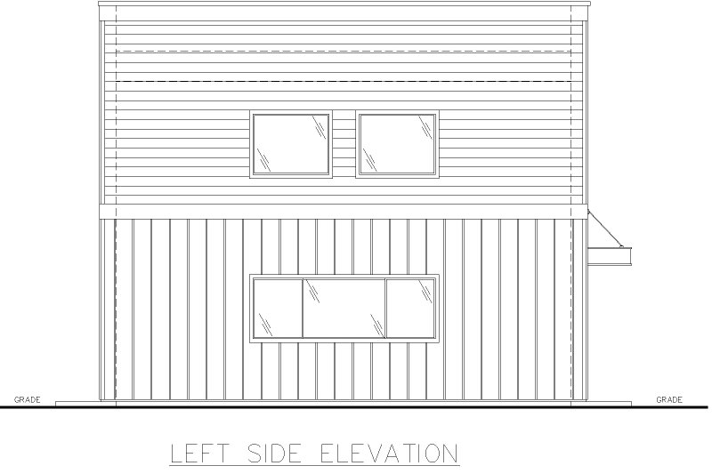 House Blueprint - Exterior - Other Elevation for Contemporary House Plan #117-993, 1 bath