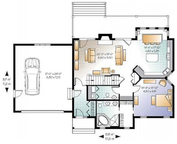 House Plan Design - Craftsman Floor Plan - Main Floor Plan #23-2485