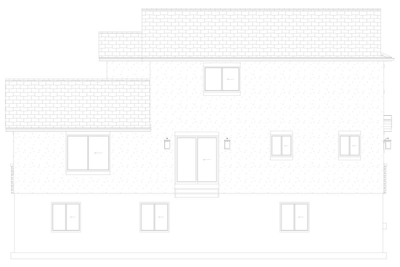 Architectural House Design - Exterior - Rear Elevation 3 for Traditional House Plan #1060-448 - 3 bed, 2.5 bath