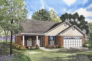 House Blueprint - Traditional Exterior - Front Elevation Plan #17-582