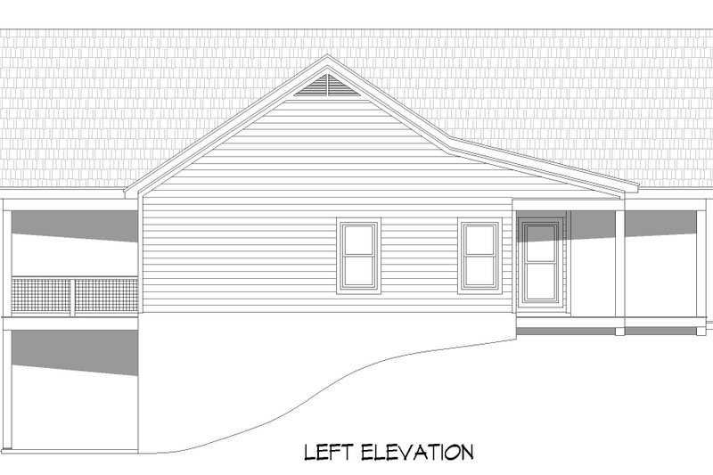 Architectural House Design - Exterior - Other Elevation for Southern House Plan #932-859 - 3 bed, 3 bath