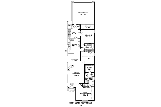 Floor Plan - Main Floor for Traditional House Plan #81-13708 - 2 bed, 2 bath