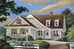 Cottage Exterior - Front Elevation Plan #137-260