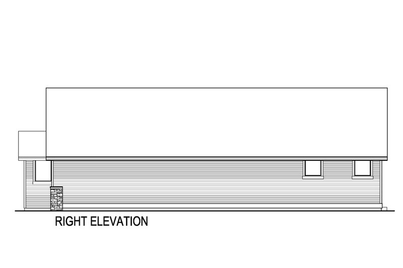 Dream House Plan - Exterior - Other Elevation 1 for Ranch House Plan #569-70 - 3 bed, 2 bath