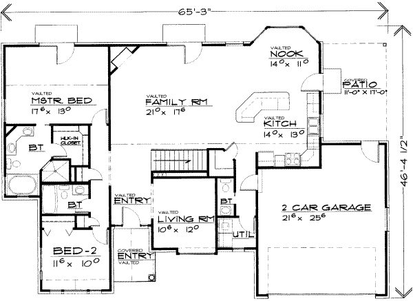 Traditional Floor Plan - Main Floor Plan #308-149