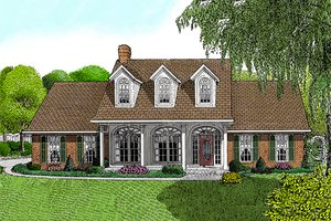 Country Exterior - Front Elevation Plan #11-108