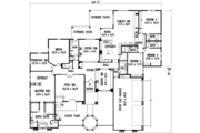 Adobe / Southwestern Style House Plan - 4 Beds 5 Baths 5243 Sq/Ft Plan #1-1118 