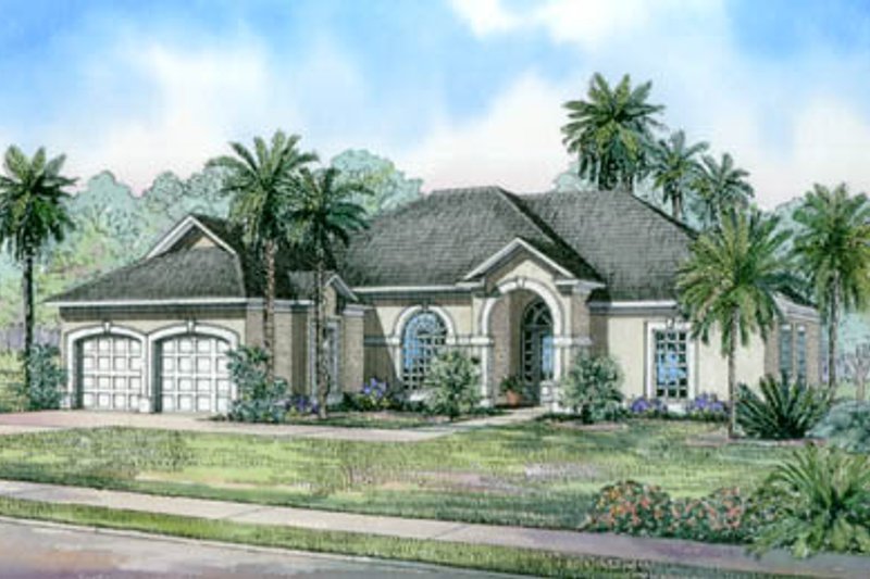 House Blueprint - Mediterranean Exterior - Front Elevation Plan #17-1138