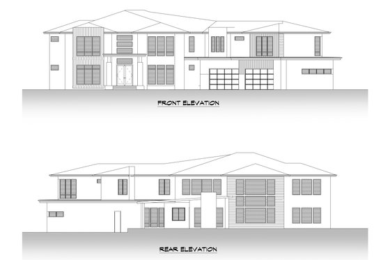 Exterior - Other Elevation 3 for Contemporary House Plan #1066-167 - 5 bed, 5.5 bath