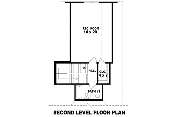 Floor Plan - Upper Floor for European House Plan #81-1306 - 3 bed, 3.5 bath