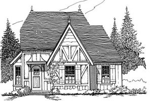 Tudor Exterior - Front Elevation Plan #43-103