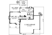 Traditional Style House Plan - 3 Beds 2.5 Baths 1414 Sq/Ft Plan #70-725 