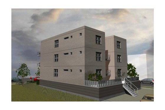 Exterior - Rear Elevation for Contemporary House Plan #535-6 - 12 bed, 6 bath