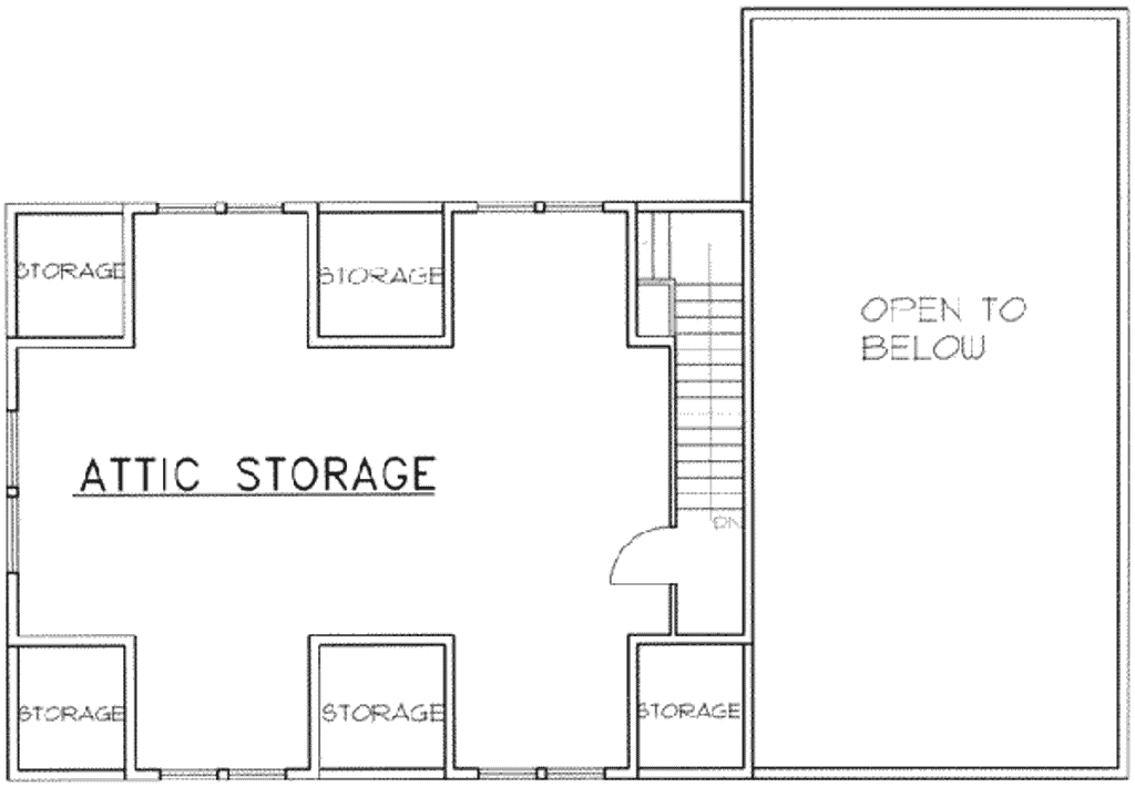Floor Plan - Other Floor for Traditional House Plan #117-377, 1 bath