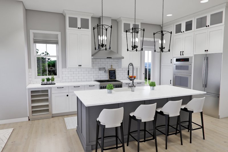 House Blueprint - Interior - Kitchen 1 for Farmhouse House Plan #51-1274 - 4 bed, 3.5 bath