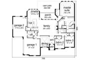 European Style House Plan - 3 Beds 2.5 Baths 2709 Sq/Ft Plan #84-616 
