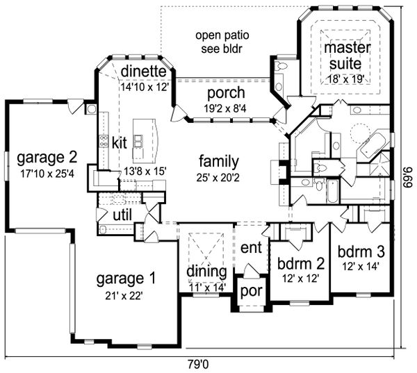 Home Plan - European Floor Plan - Main Floor Plan #84-616