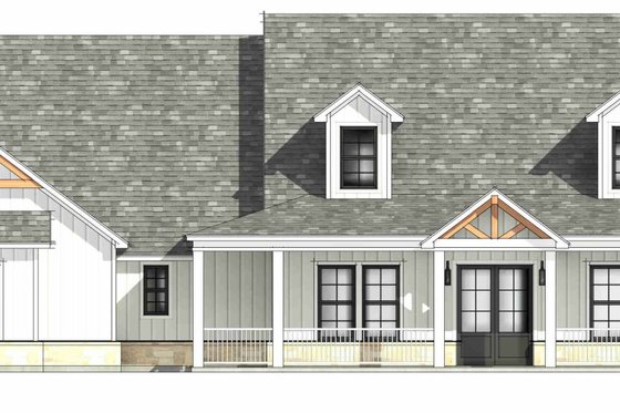 Exterior - Front Elevation 5 for Farmhouse House Plan #1096-125 - 4 bed, 3.5 bath