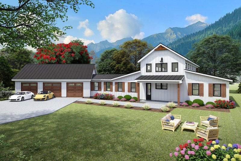 House Design - Exterior - Front Elevation 3 for Barndominium House Plan #932-1202 - 2 bed, 2 bath