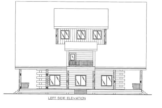 Exterior - Other Elevation for Log House Plan #117-603 - 2 bed, 2 bath