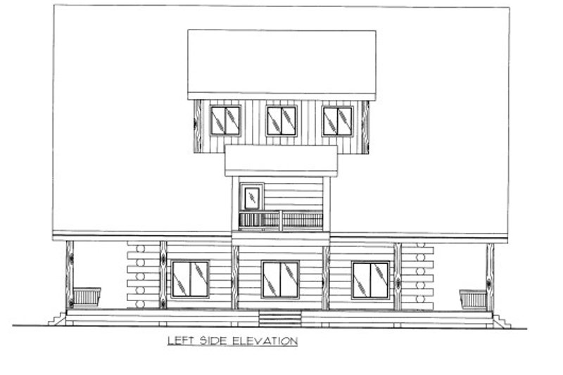 Architectural House Design - Exterior - Other Elevation for Log House Plan #117-603 - 2 bed, 2 bath