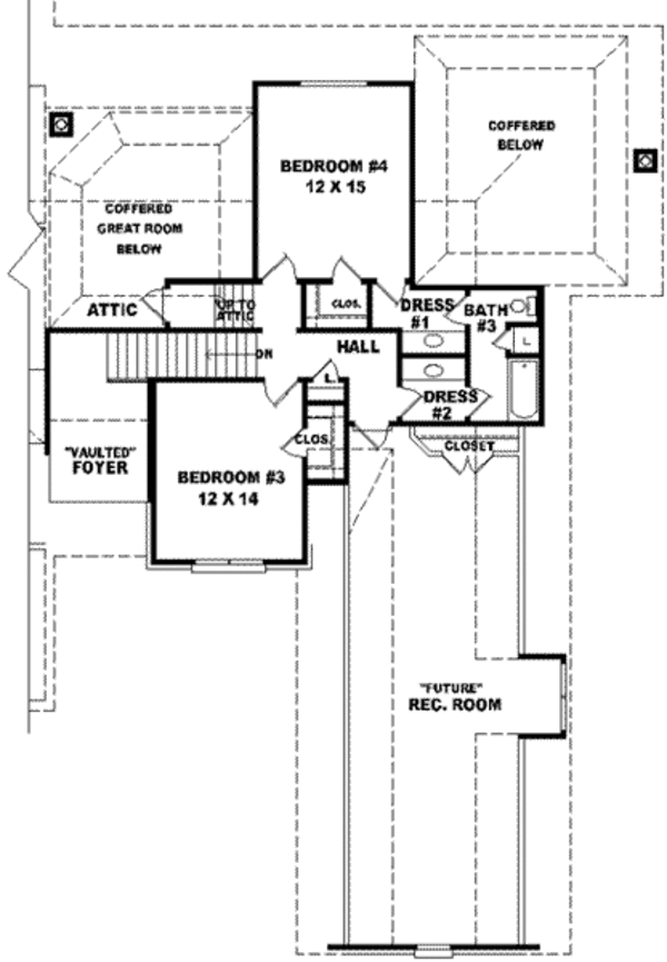 European Floor Plan - Upper Floor Plan #81-1207