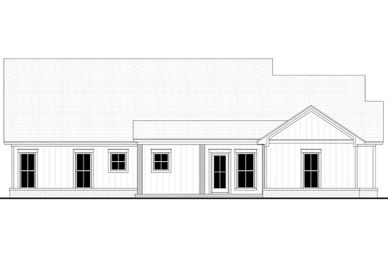Exterior - Rear Elevation for Farmhouse House Plan #430-225 - 4 bed, 2 bath