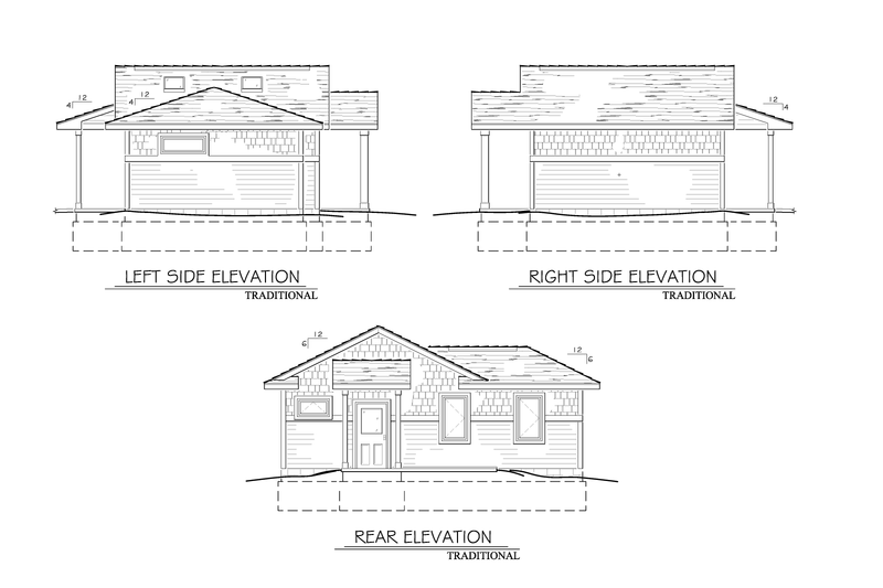 House Plan Design - Exterior - Other Elevation for Traditional House Plan #1122-3 - 1 bed, 1 bath