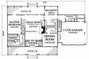 southern country cottage house plan designed in North Carolina by William Poole