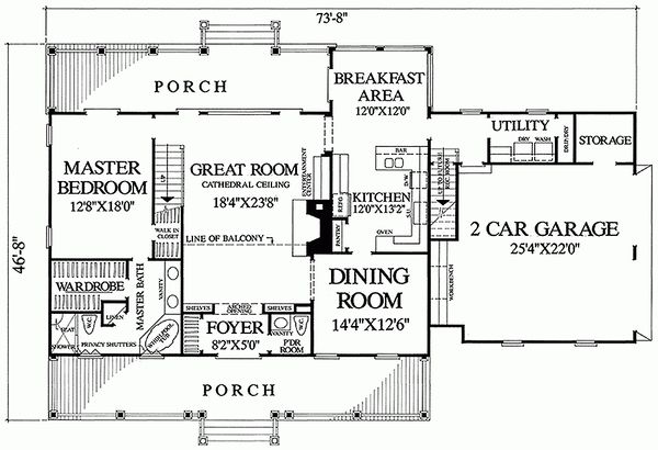 House Plan Design - southern country cottage house plan designed in North Carolina by William Poole