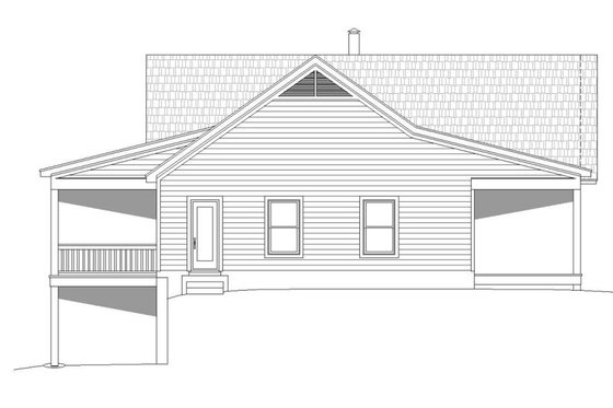 Exterior - Other Elevation 4 for Country House Plan #932-15 - 2 bed, 2 bath