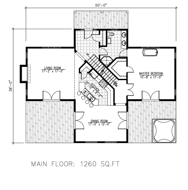 Country Floor Plan - Main Floor Plan #138-361