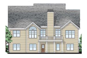 Exterior - Rear Elevation for Craftsman House Plan #927-3 - 4 bed, 3 bath