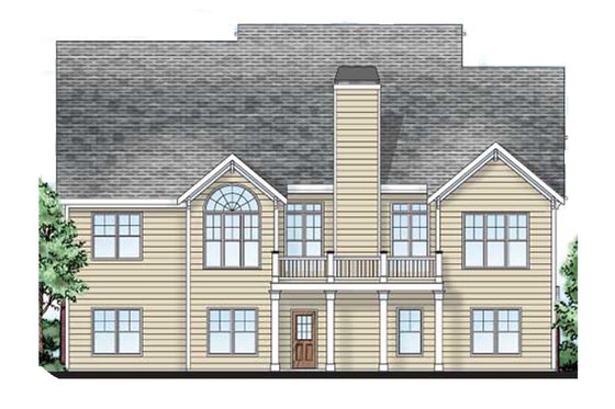 Exterior - Rear Elevation for Craftsman House Plan #927-3 - 4 bed, 3 bath
