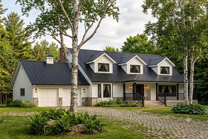 House Blueprint - Exterior - Front Elevation 2 for Colonial House Plan #126-101 - 4 bed, 2.5 bath