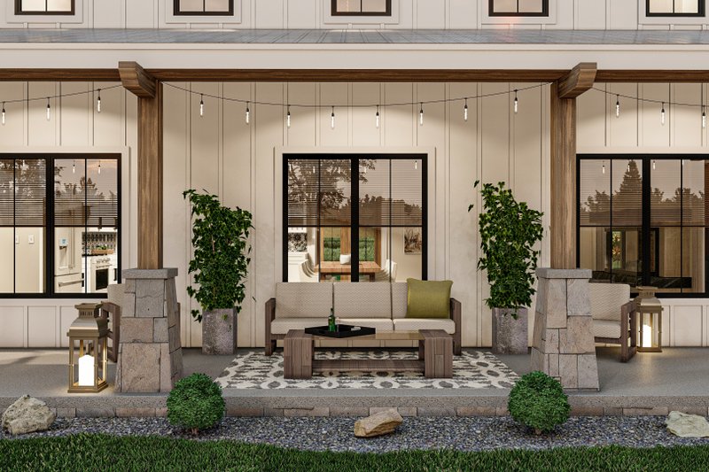Architectural House Design - Exterior - Outdoor Living 1 for Barndominium House Plan #455-250 - 4 bed, 3.5 bath