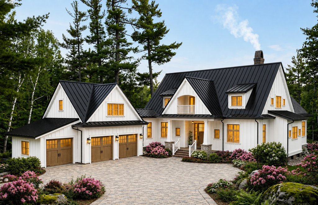 Exterior - Front Elevation 2 for Farmhouse House Plan #928-410 - 4 bed, 3.5 bath