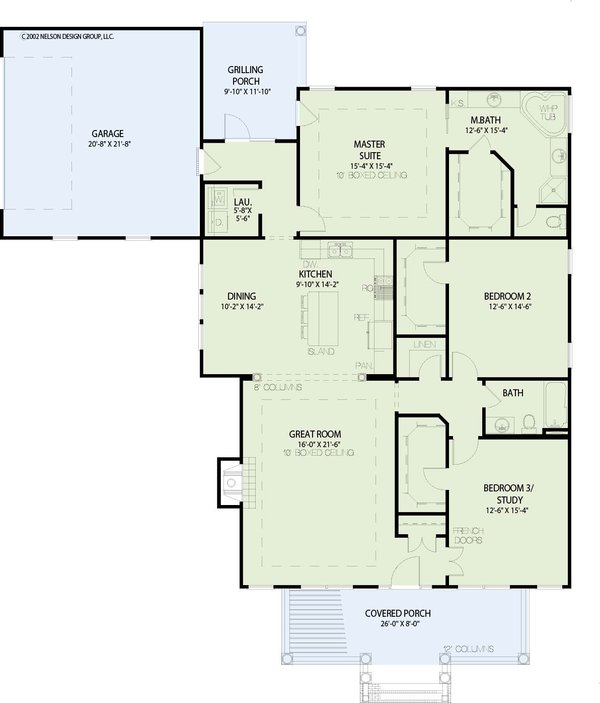 Southern Floor Plan - Main Floor Plan #17-535