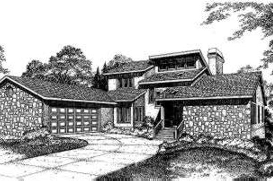 Exterior - Front Elevation House Plan #322-101 - 3 bed, 2.5 bath