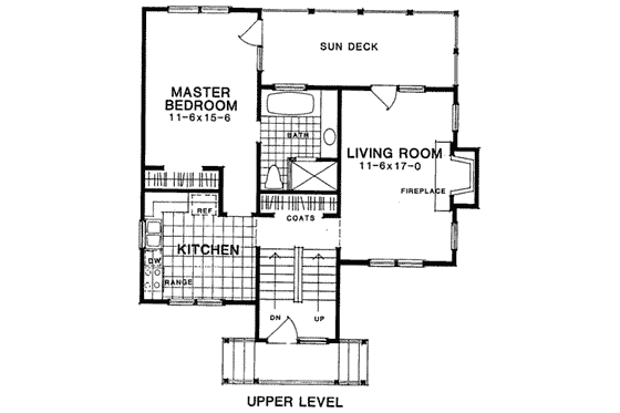 Floor Plan - Upper Floor for Beach House Plan #322-124 - 3 bed, 3 bath