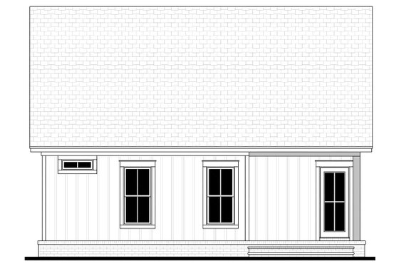 Exterior - Rear Elevation for Country House Plan #430-317 - 2 bed, 2 bath