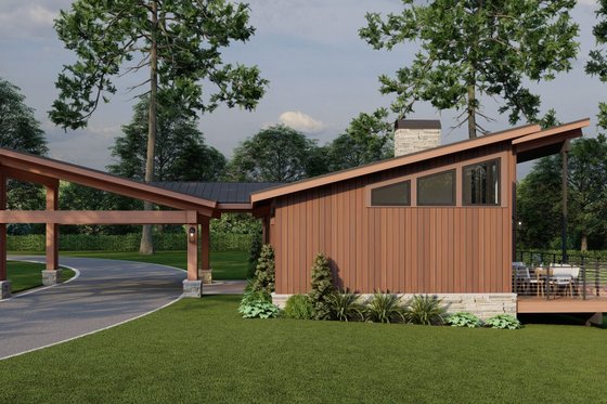 Exterior - Other Elevation 1 for Modern House Plan #923-361 - 2 bed, 2.5 bath