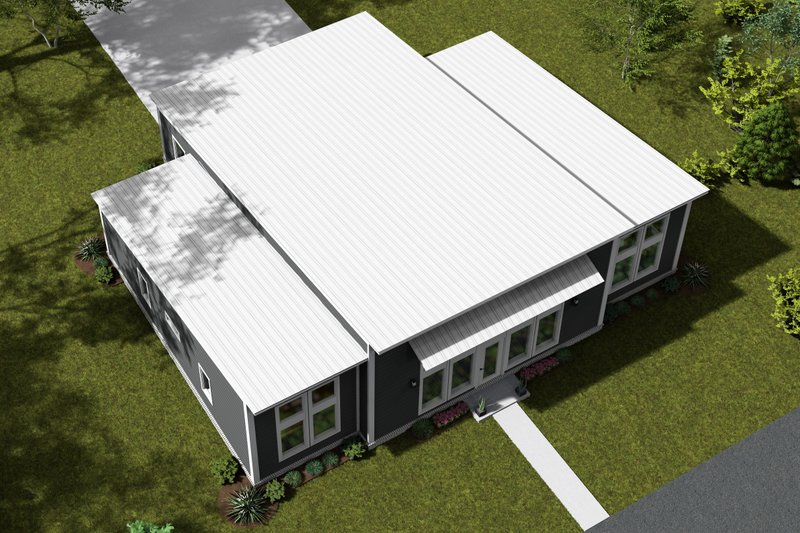House Plan Design - Exterior - Other Elevation 4 for Modern House Plan #513-2285 - 3 bed, 2 bath