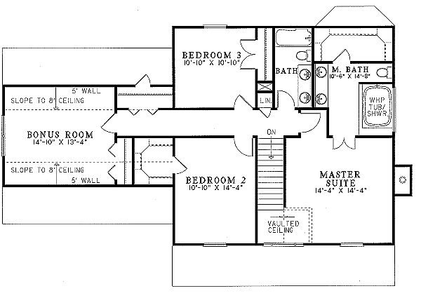 Architectural House Design - Farmhouse Floor Plan - Upper Floor Plan #17-234