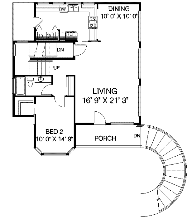 Architectural House Design - Bungalow Floor Plan - Main Floor Plan #60-377