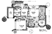 European Style House Plan - 4 Beds 4.5 Baths 4138 Sq/Ft Plan #310-237 