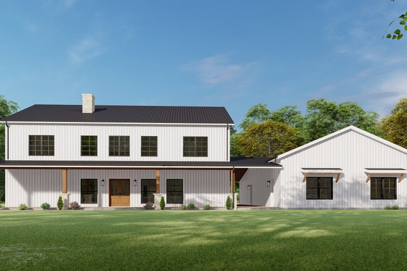 Dream House Plan - Exterior - Rear Elevation for Barndominium House Plan #1092-49 - 7 bed, 5 bath